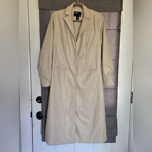 BAILEY 44 WOMENS VEGAN LEATHER TRENCH COAT